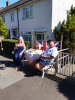 Linda's neighbours also had their tea outside across the road!